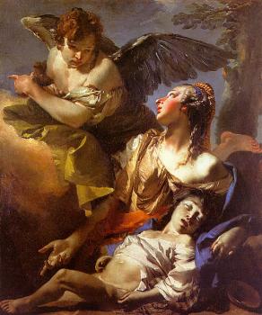 Giovanni Battista Tiepolo : The Angel Succouring Hagar